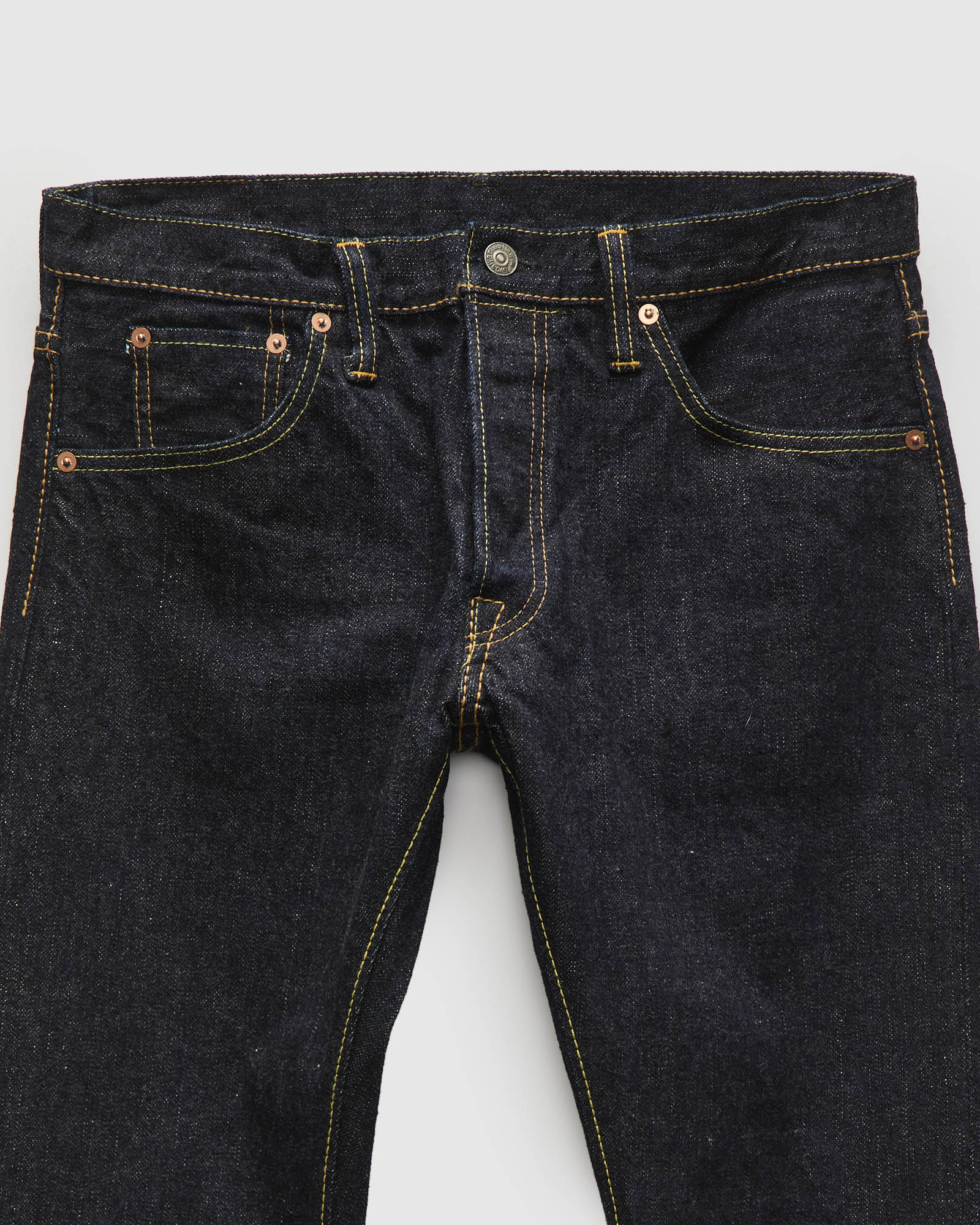 XX-013 14oz Rinsed Selvedge Denim - Slim Tapered Fit – Blue Owl