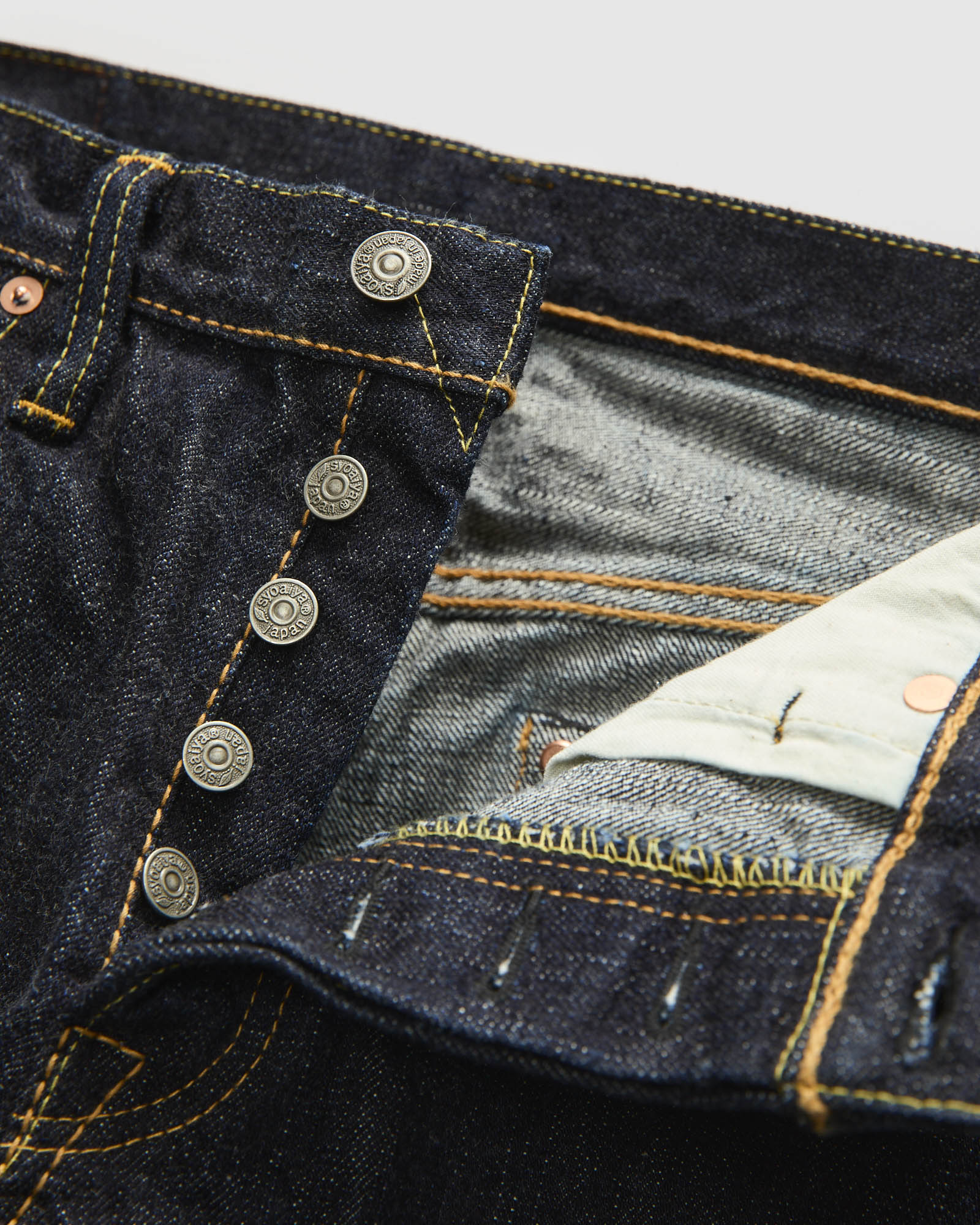 XX-013 14oz Rinsed Selvedge Denim - Slim Tapered Fit – Blue Owl
