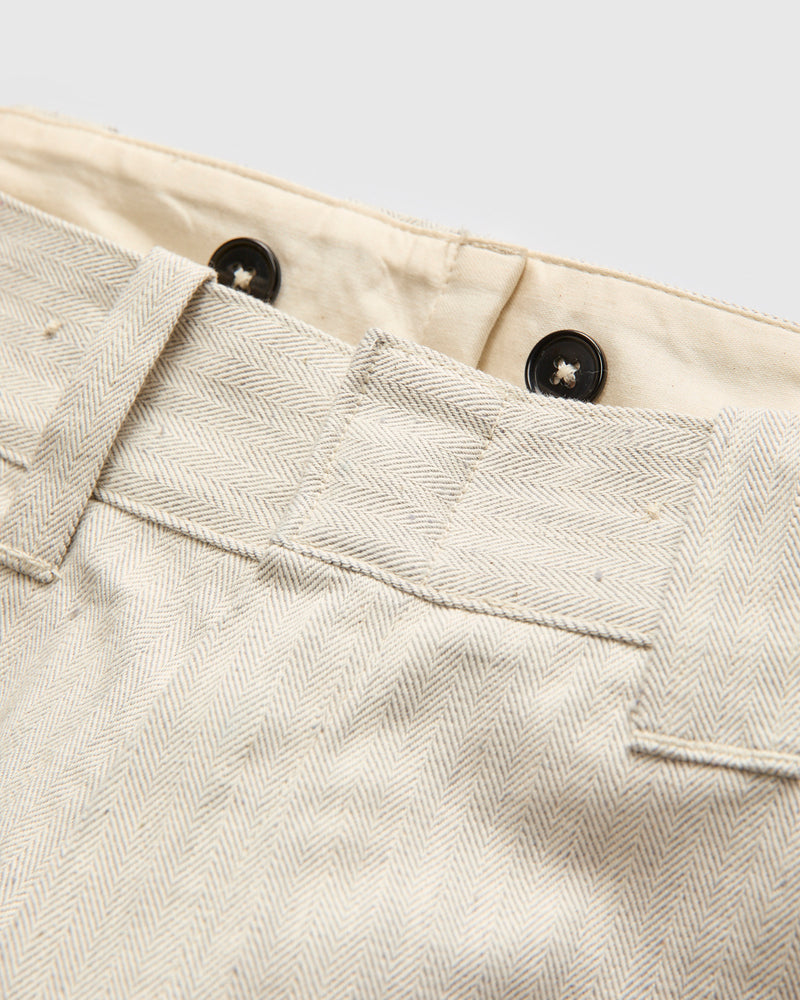 Herringbone Nep Work Pants in Oatmeal