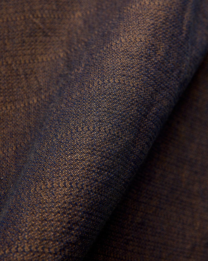 Open Collar Shirt in Sashiko Kanoko Aimadara