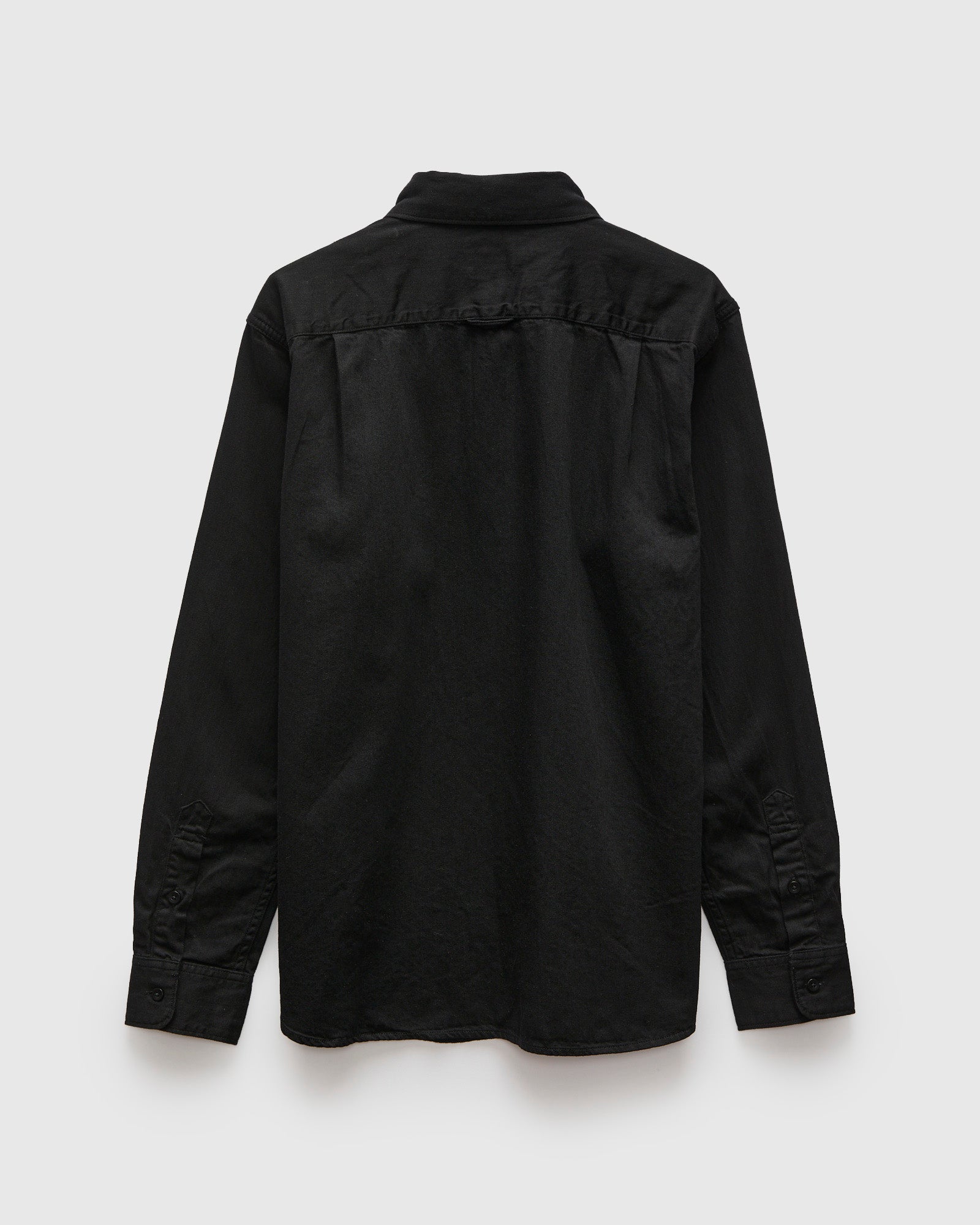 6oz Denim Button Down Shirt in Black – Blue Owl Workshop