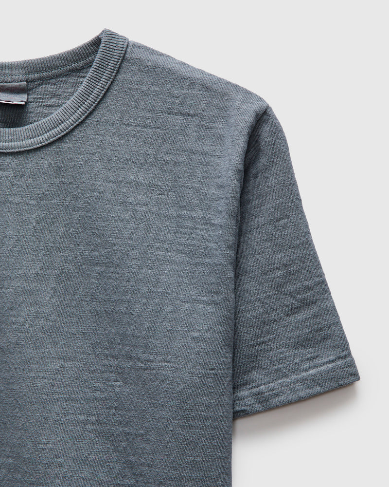 No. 8 Slub Nep Short Sleeve T-Shirt in Blue Grey
