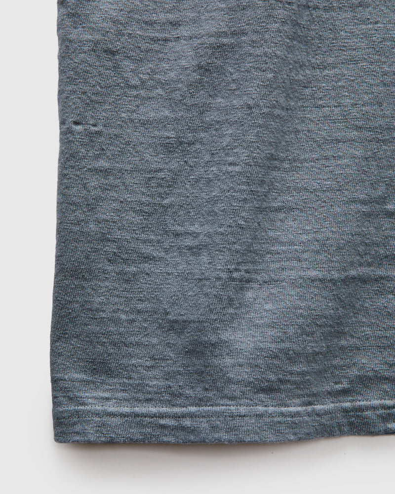 No. 8 Slub Nep Short Sleeve T-Shirt in Blue Grey