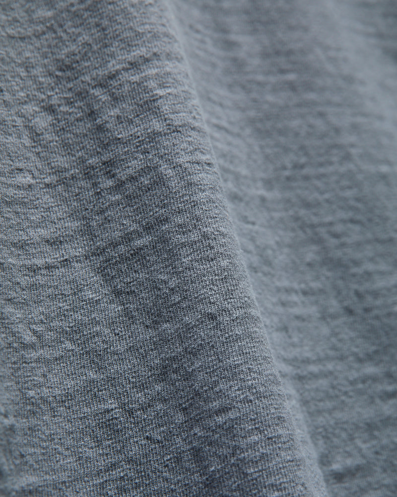 No. 8 Slub Nep Short Sleeve T-Shirt in Blue Grey