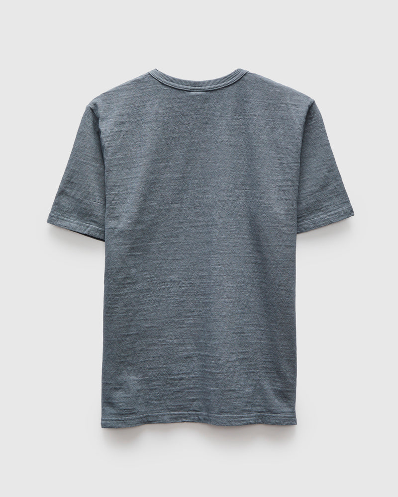 No. 8 Slub Nep Short Sleeve T-Shirt in Blue Grey