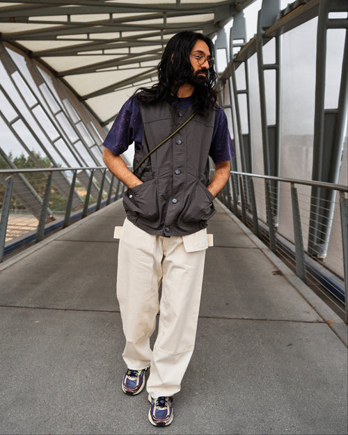 Overgrown Hiker Vest in Nylon Ripstop Charcoal
