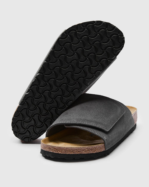 Solana Sandal in Charcoal Suede
