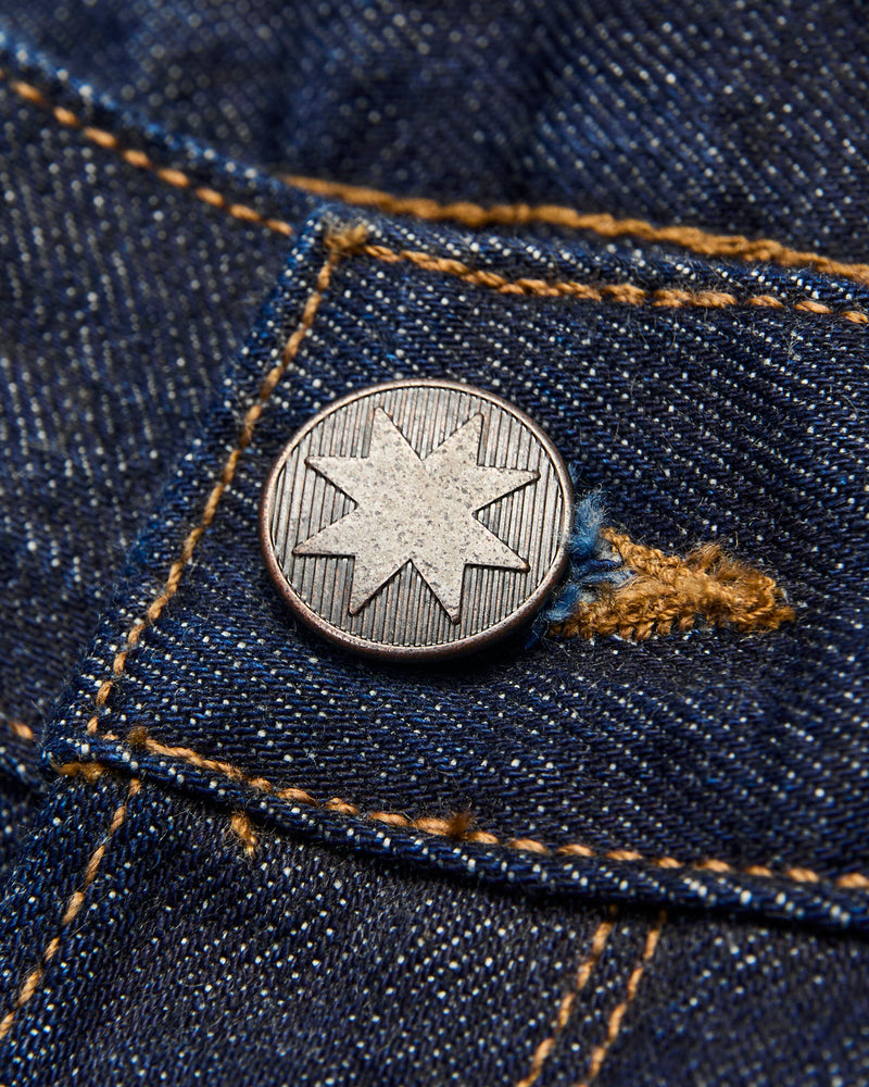 "50s Blue Belford" 14oz Rinsed Selvedge Denim Pant - 50s Straight Fit
