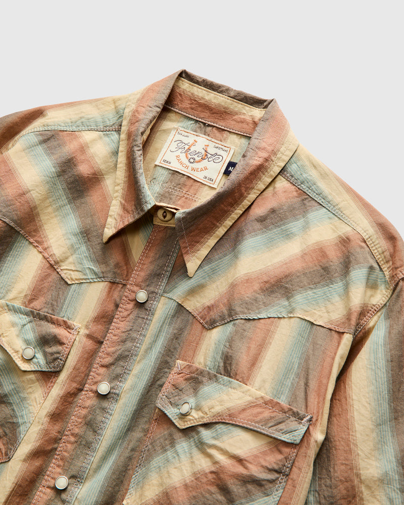 Calico SS Western Shirt in Dusty Desert Stripe