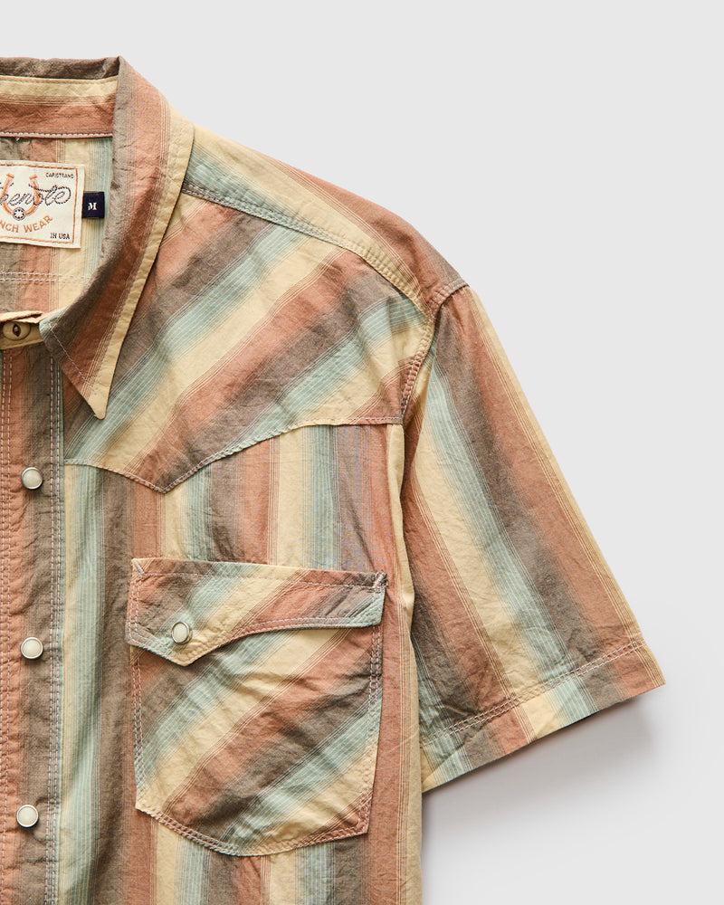 Calico SS Western Shirt in Dusty Desert Stripe