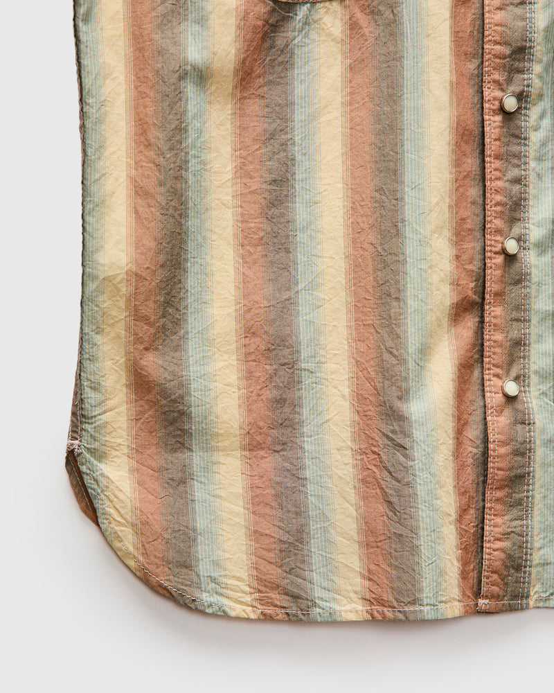 Calico SS Western Shirt in Dusty Desert Stripe