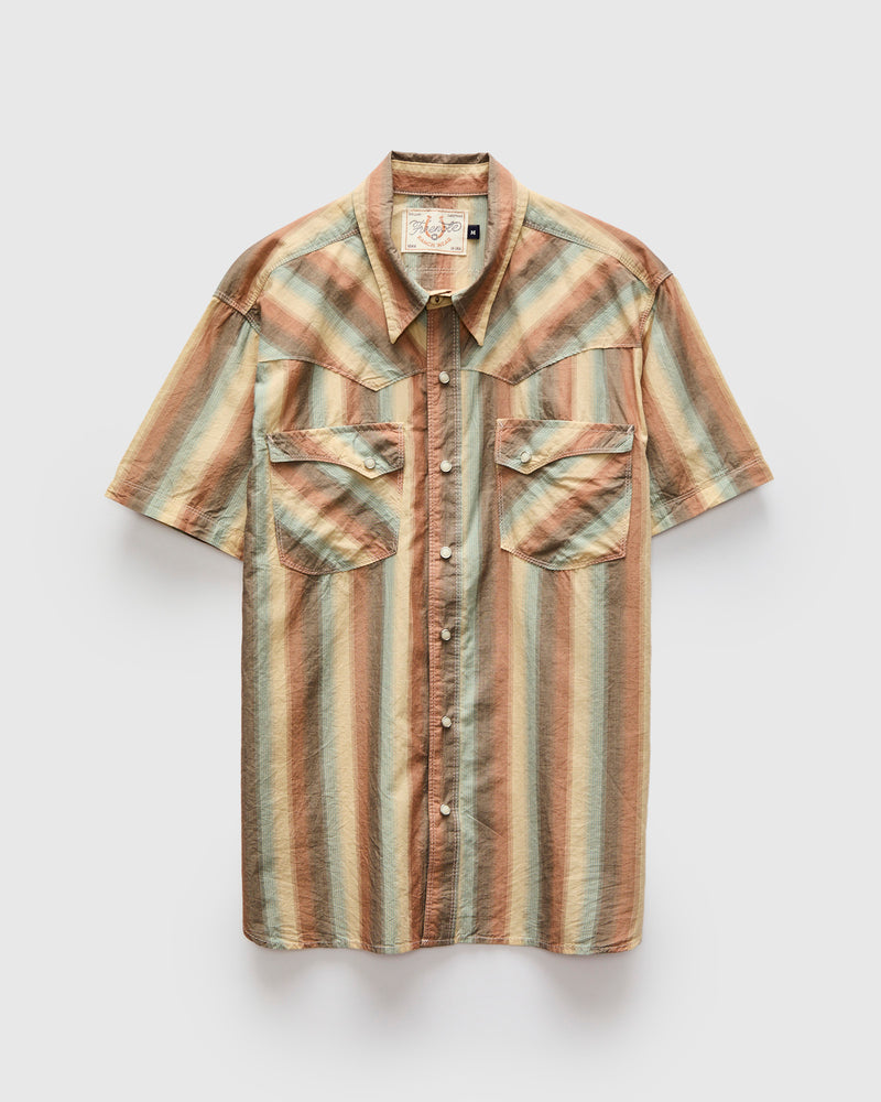 Calico SS Western Shirt in Dusty Desert Stripe