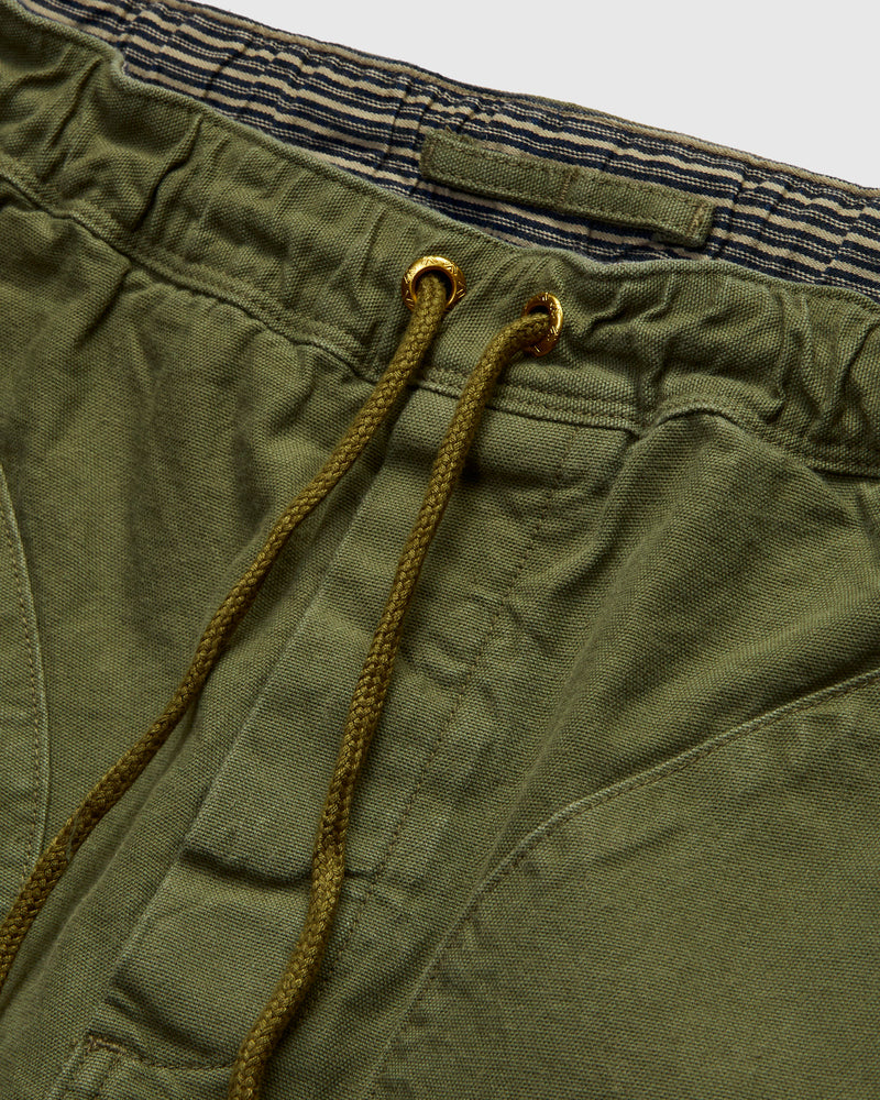 Deck Short in Olive Canvas