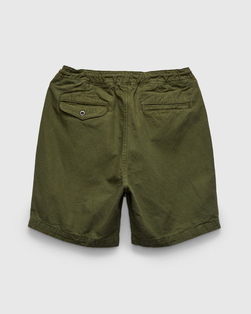 Deck Short in Olive Canvas