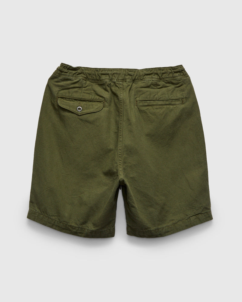 Deck Short in Olive Canvas