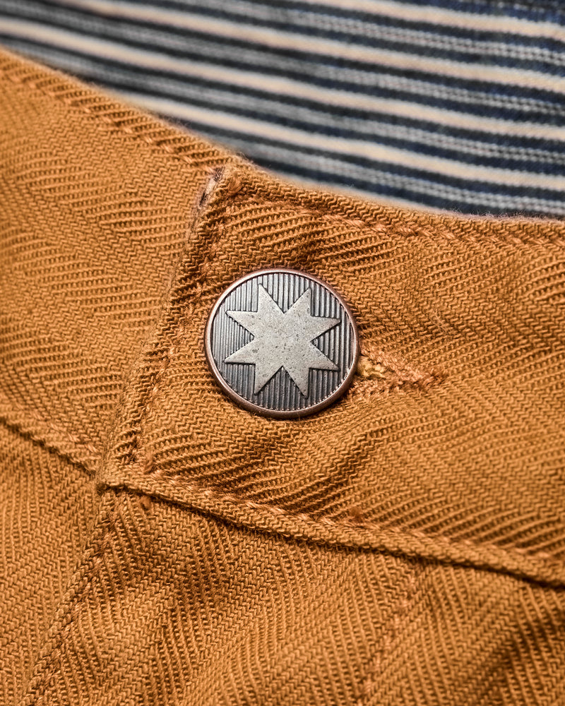 Ortega Pant in 13oz Rust Herringbone
