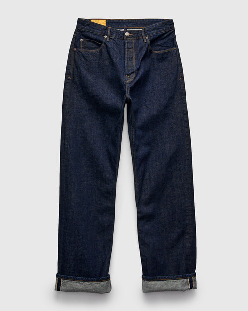 "50s Blue Modesto" 14oz Rinsed Selvedge Denim Pant - Straight Fit