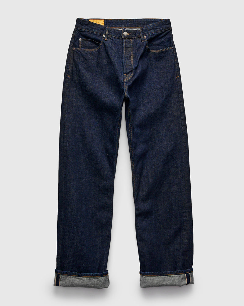 "50s Blue Modesto" 14oz Rinsed Selvedge Denim Pant - Straight Fit