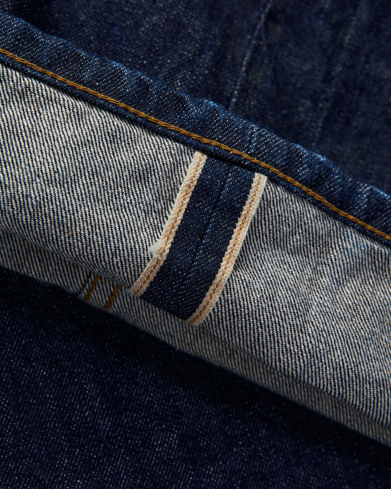 "50s Blue Modesto" 14oz Rinsed Selvedge Denim Pant - Straight Fit
