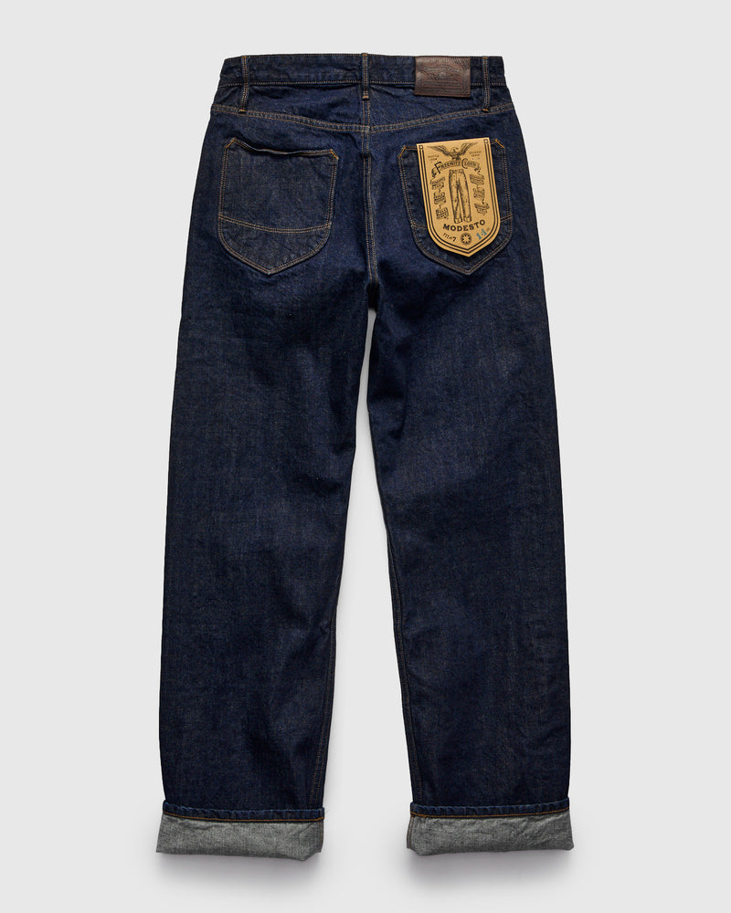 "50s Blue Modesto" 14oz Rinsed Selvedge Denim Pant - Straight Fit