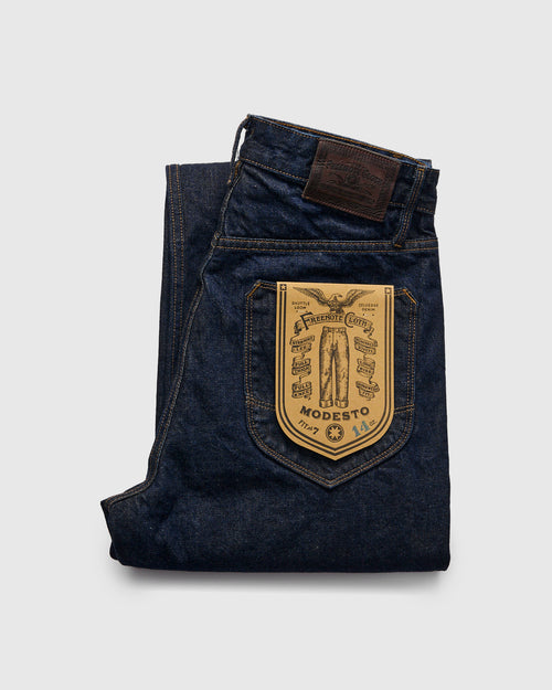 "50s Blue Modesto" 14oz Rinsed Selvedge Denim Pant - Straight Fit