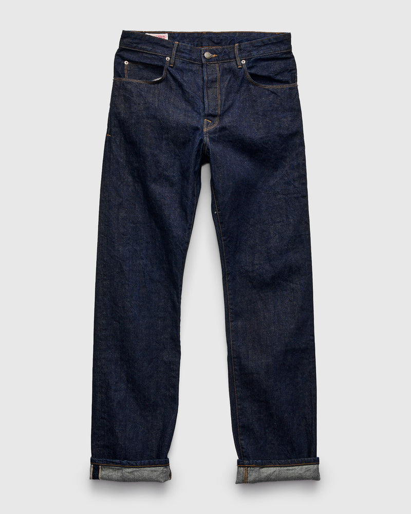 "50s Blue Belford" 14oz Rinsed Selvedge Denim Pant - 50s Straight Fit
