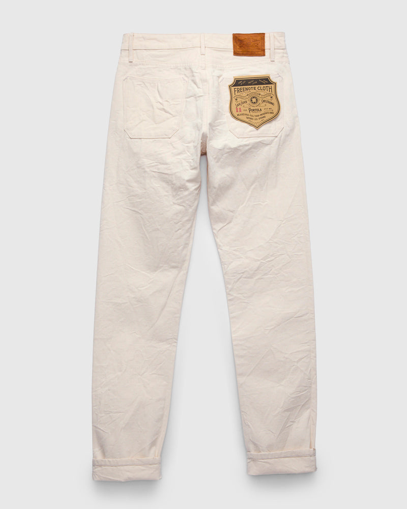 "Natural Rinsed Portola" 11oz Selvedge Canvas Pant - Tapered Fit