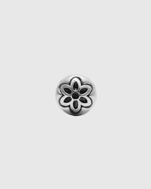 Cutout Ball Stud Earring in Sterling Silver
