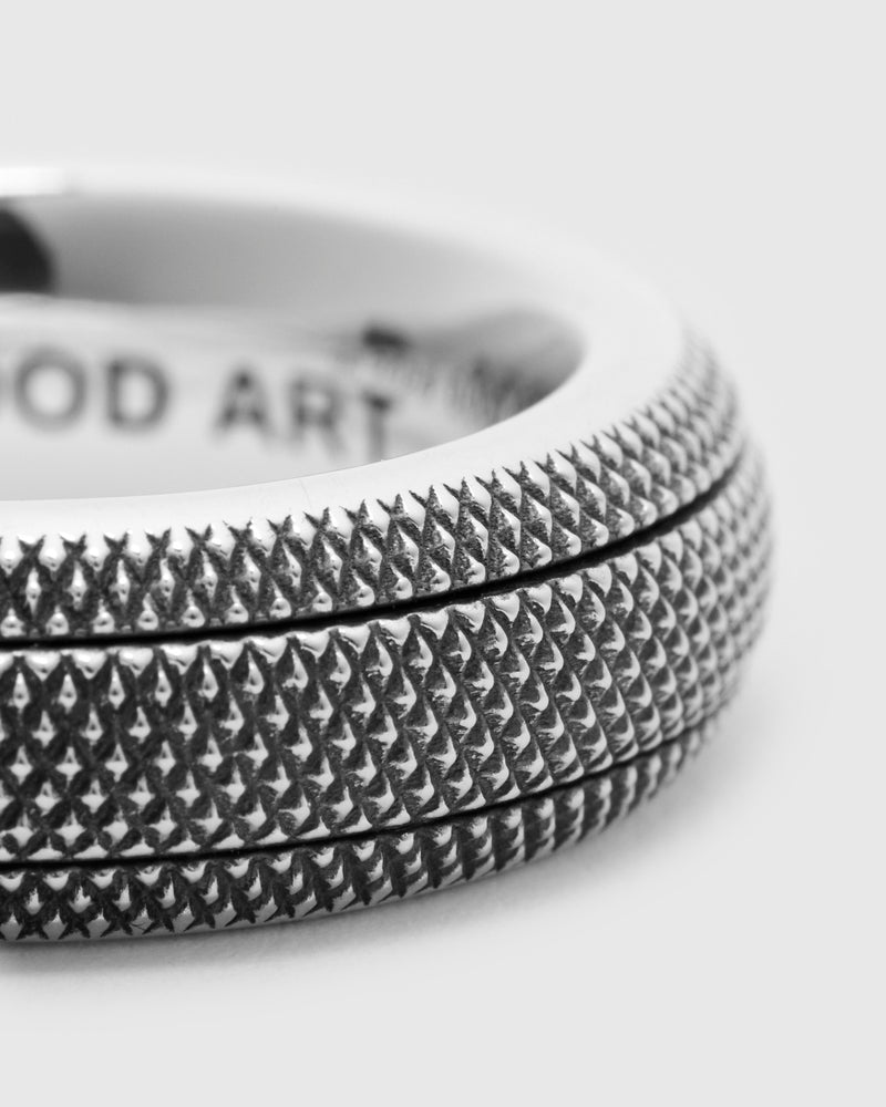 2A Model 33 Clicker Ring Goosebumps in Sterling Silver