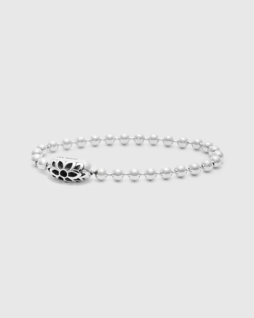 Triple Cutout Poplock Bracelet Size B in Sterling Silver
