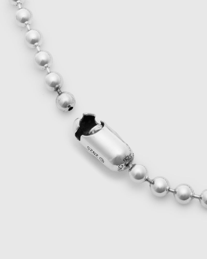 Rosette Poplock Bracelet Size B in Sterling Silver