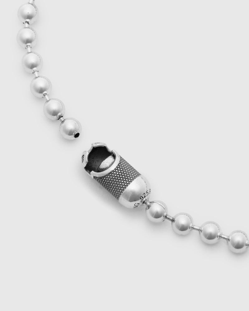 2A Goosebumps Poplock Necklace Size B in Sterling Silver