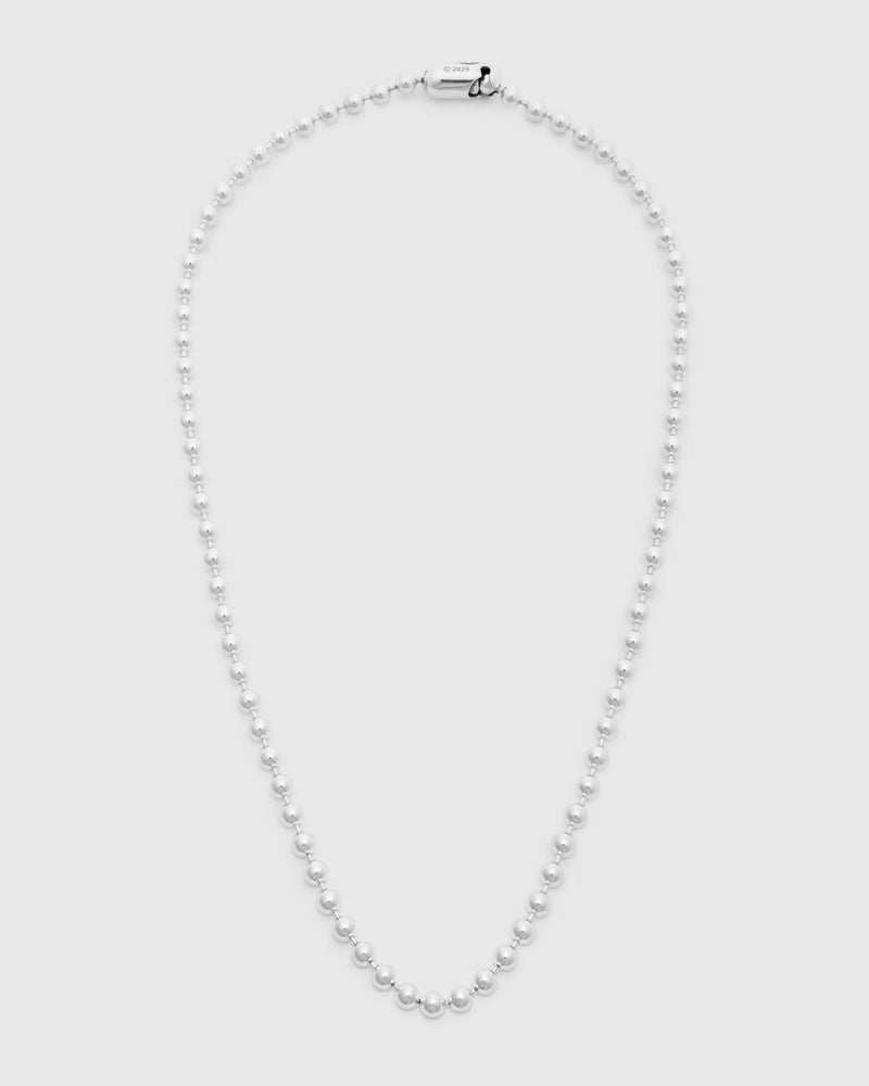 Rosette Poplock Necklace Size B in Sterling Silver