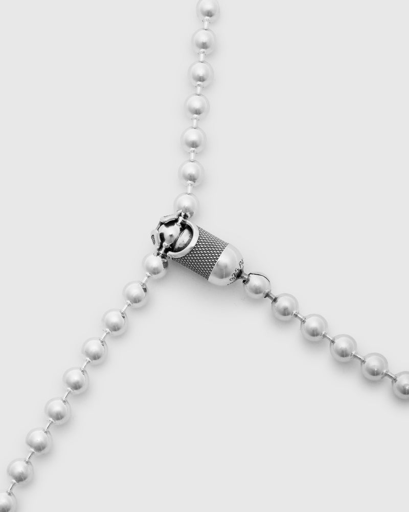 2A Goosebumps Poplock Necklace Size B in Sterling Silver