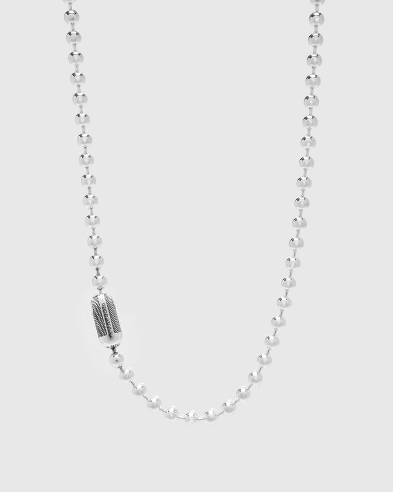 2A Goosebumps Poplock Necklace Size B in Sterling Silver