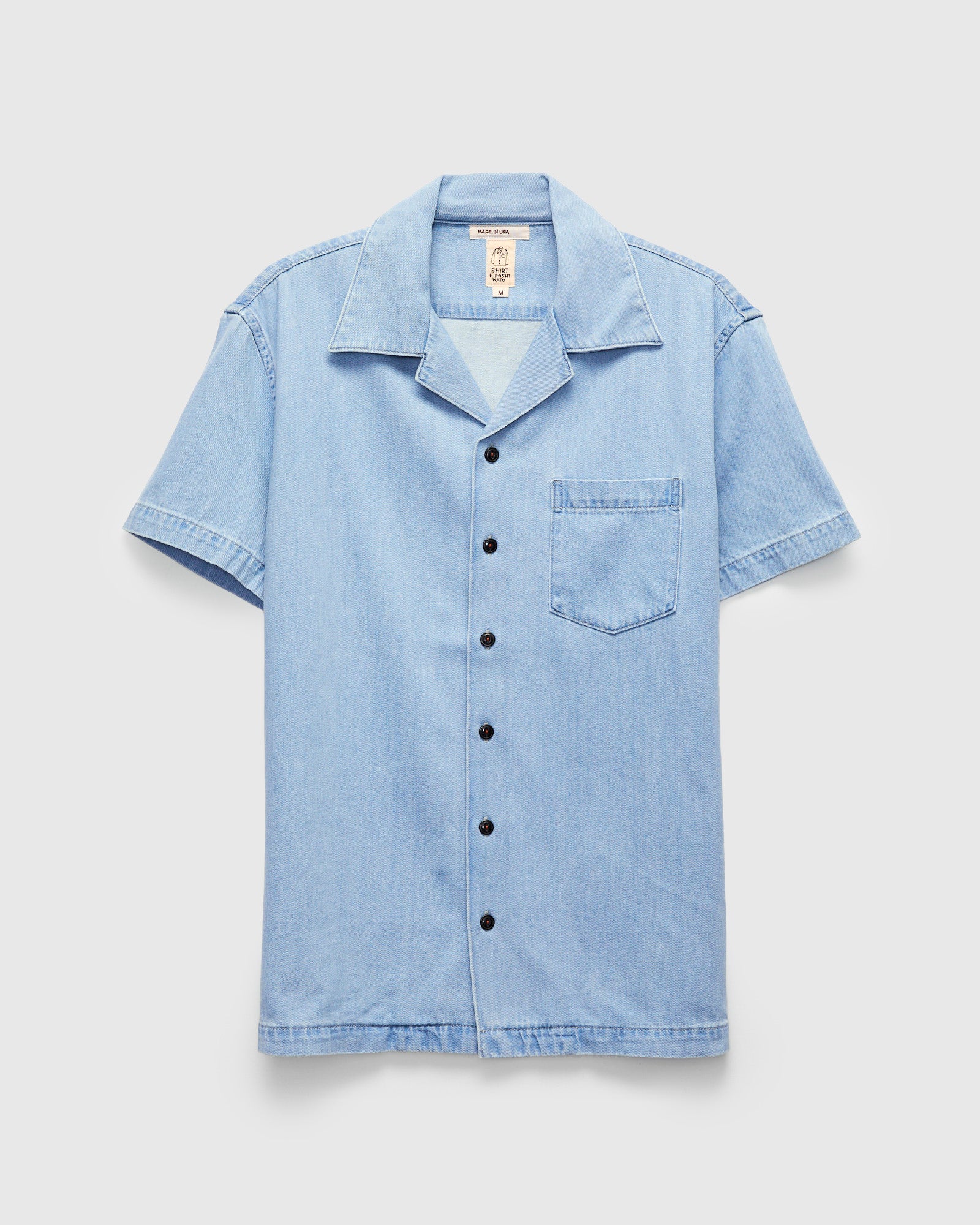Ron Herman Denim Short Sleeve Shirt ダメージ The Wrench Denim Short Sleeve Shirt in Troy – Blue Owl Workshop