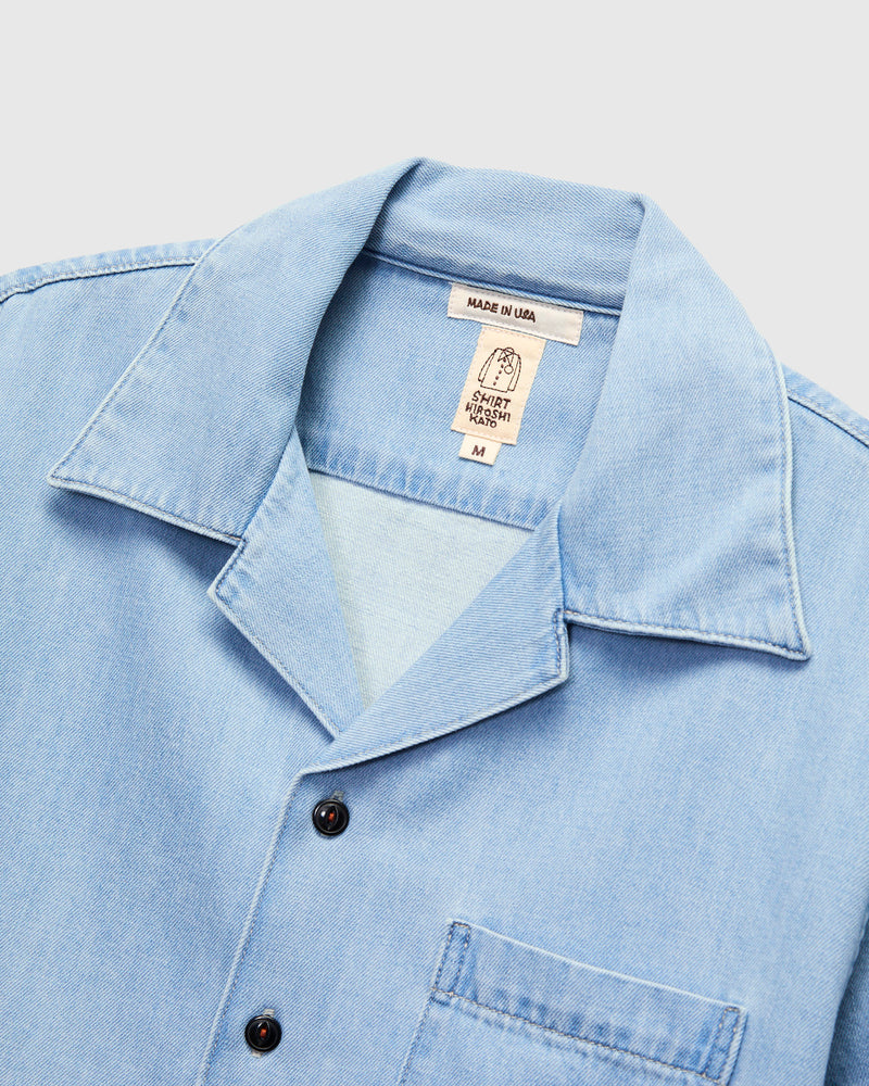 The Wrench Denim Short Sleeve Shirt in Troy