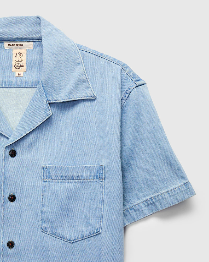 The Wrench Denim Short Sleeve Shirt in Troy