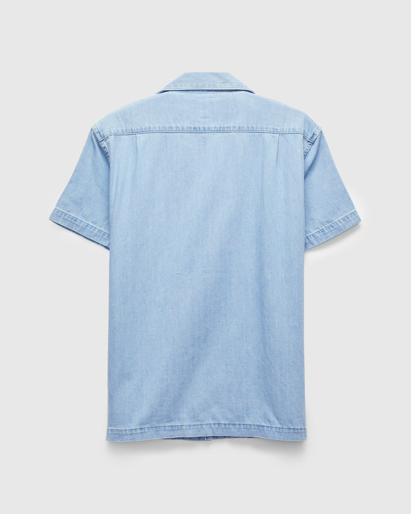 The Wrench Denim Short Sleeve Shirt in Troy