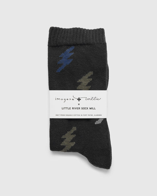 Bolt Socks in Vintage Black