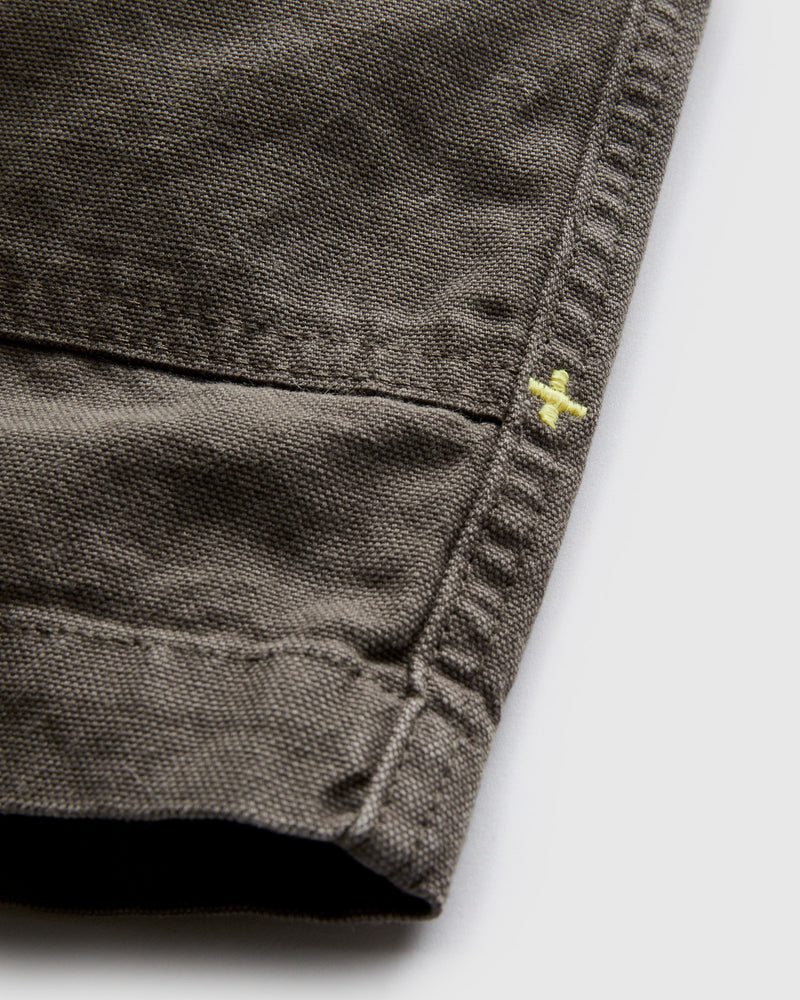 Canvas Lounge Shorts in Faded Black