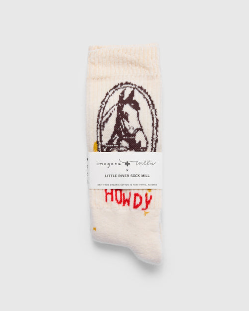 Howdy Socks in Natural