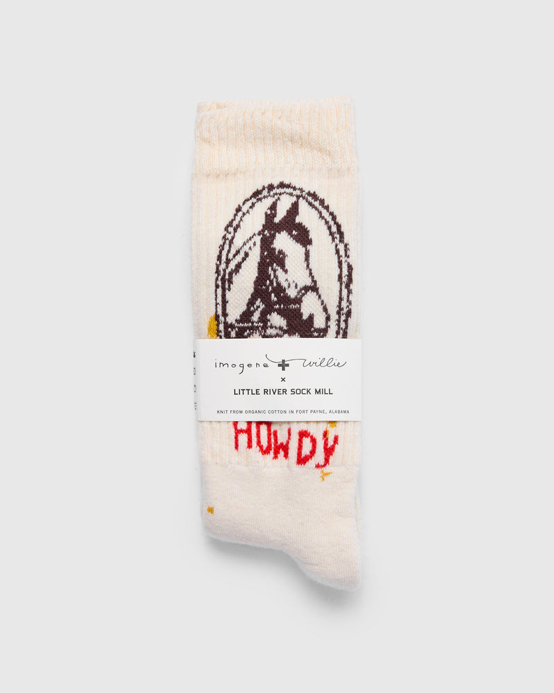 Howdy Socks in Natural