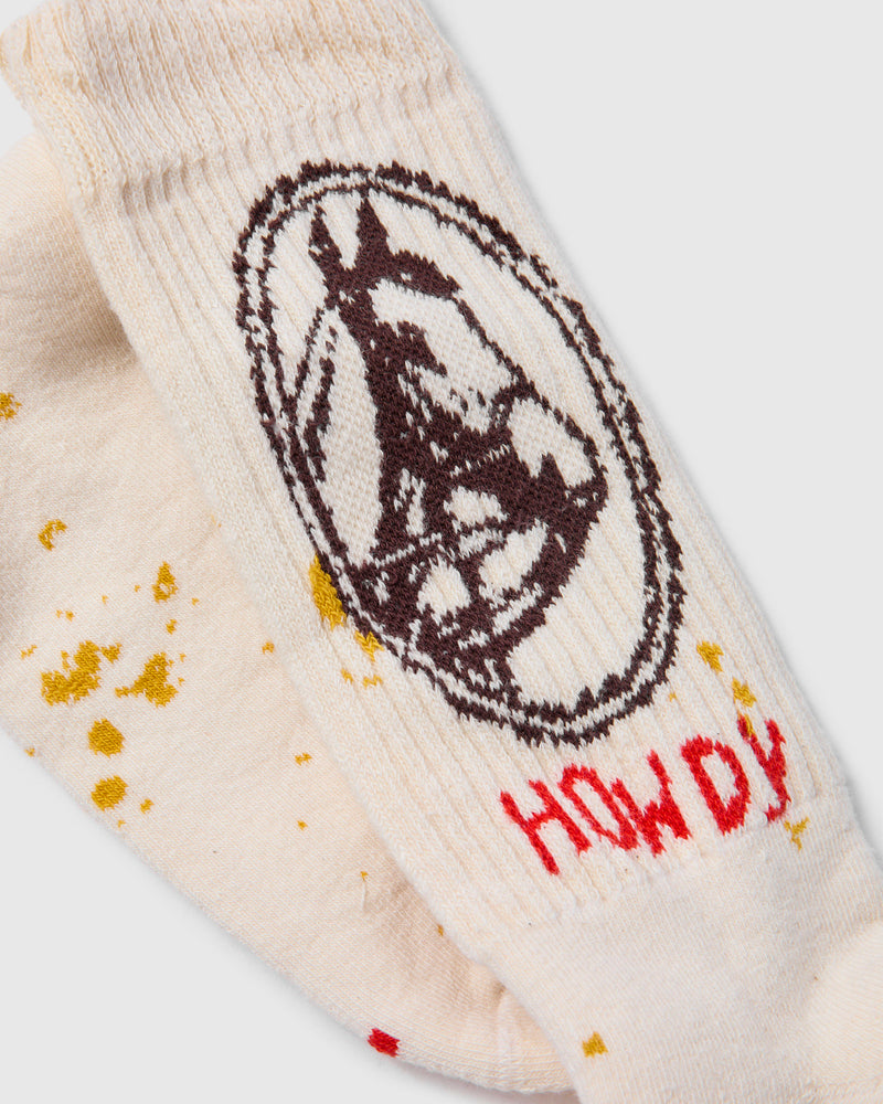 Howdy Socks in Natural