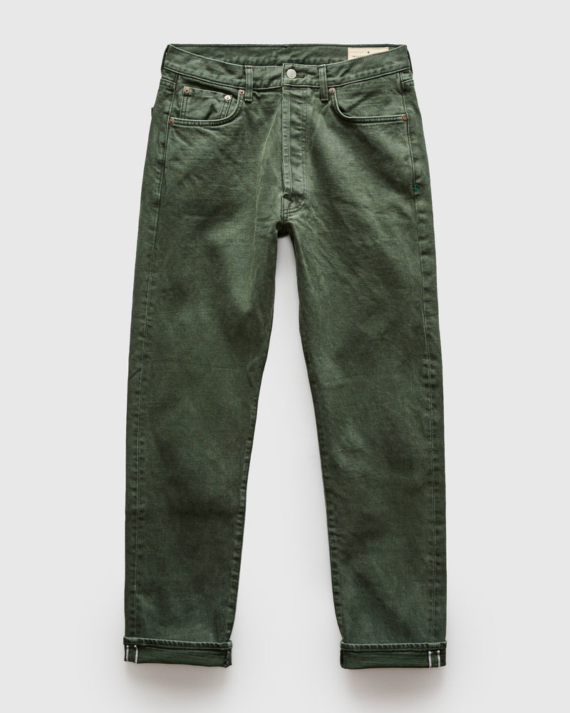 "Russell Spruce" 14.5oz Washed Stretch Selvedge Denim - Relaxed Tapered Fit