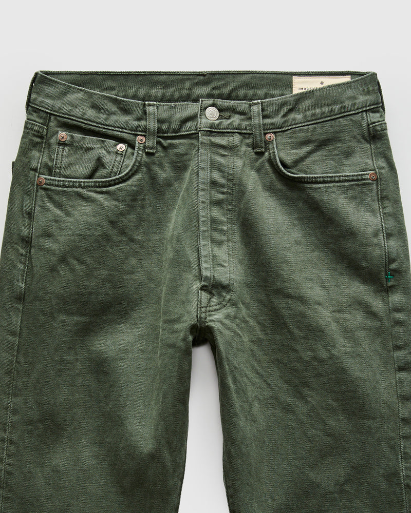 "Russell Spruce" 14.5oz Washed Stretch Selvedge Denim - Relaxed Tapered Fit