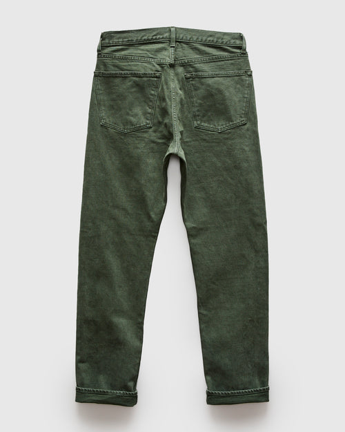 "Russell Spruce" 14.5oz Washed Stretch Selvedge Denim - Relaxed Tapered Fit