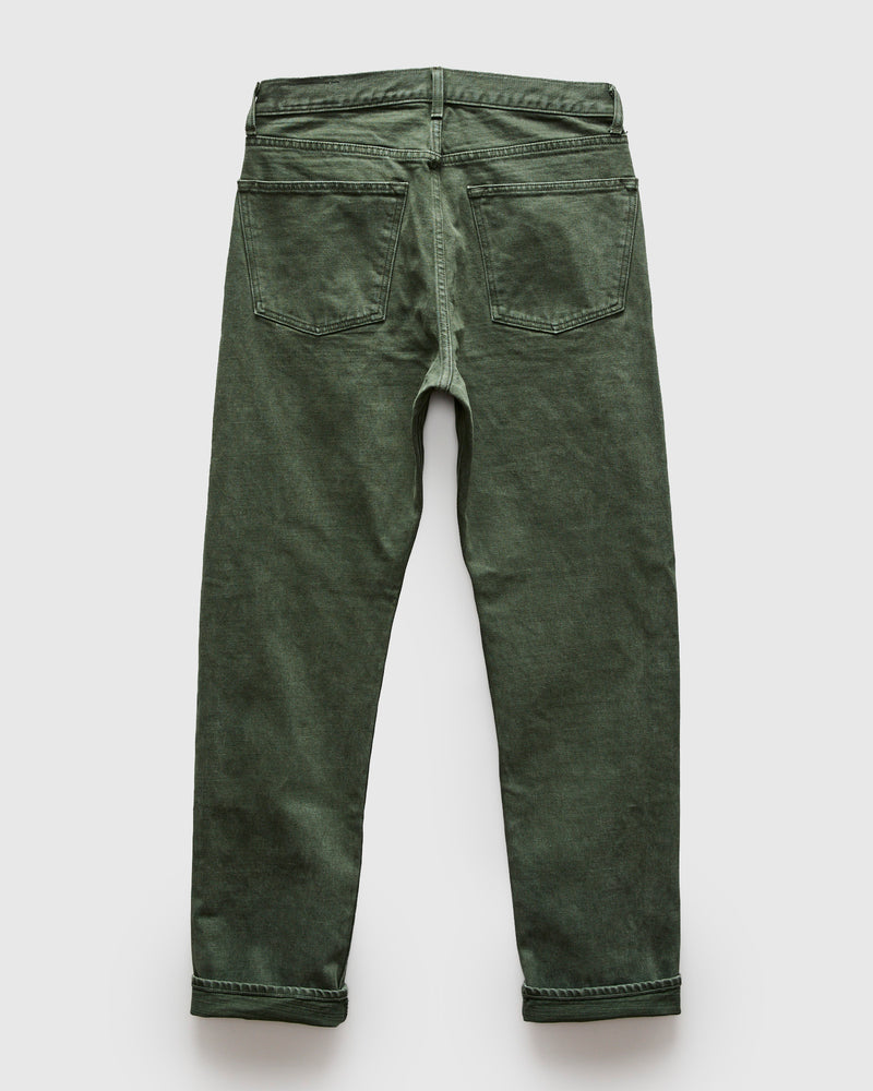 "Russell Spruce" 14.5oz Washed Stretch Selvedge Denim - Relaxed Tapered Fit