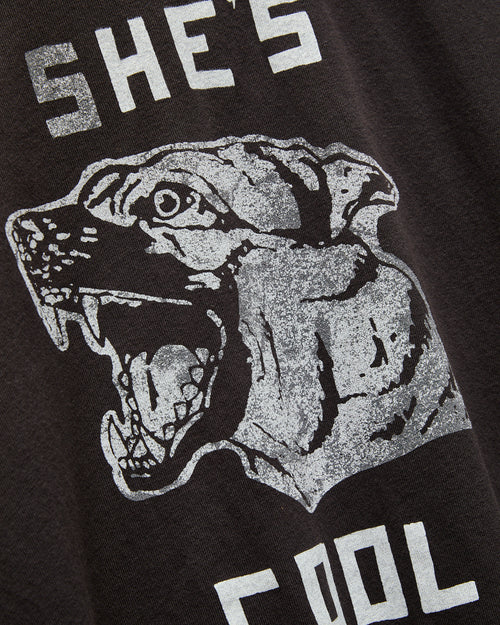 "She's Cool" T-Shirt in Vintage Black