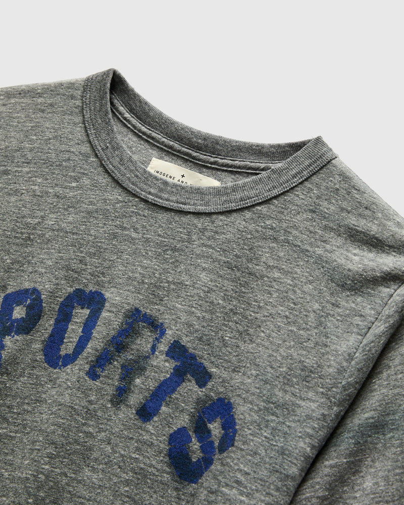 "Sports" T-Shirt in Heather Grey